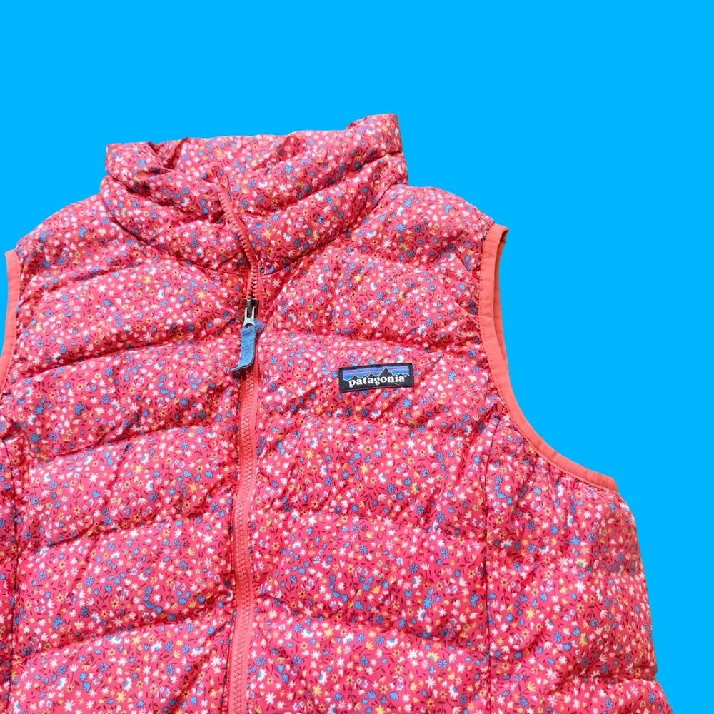 Kids Patagonia Down Sweater Floral Puffer Vest
